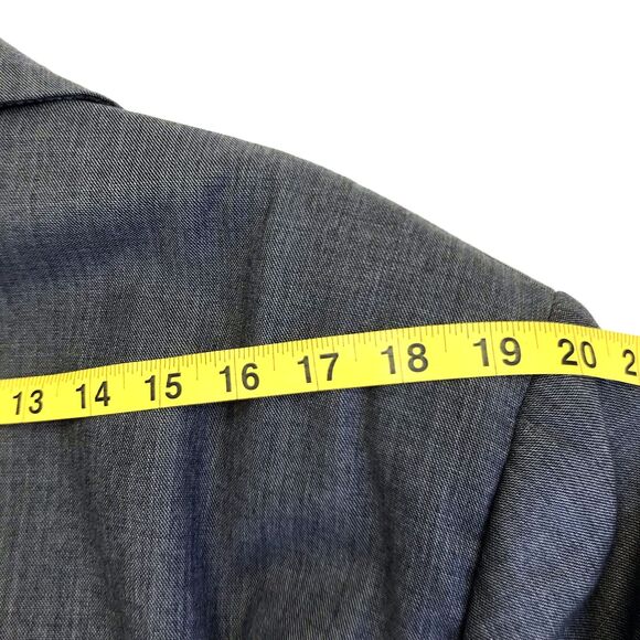 Zino Wool Italy Super 120 Sport Coat Di Valdengo Gray 44 Mens USA - Picture 9 of 12